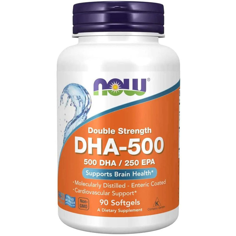 NOW Double Strength DHA-500 500 DHA/250 EPA 90caps