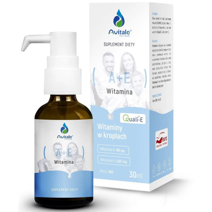 A+E Witamina 30ml, Avitale – odpowiednie dawki witaminy A i E!