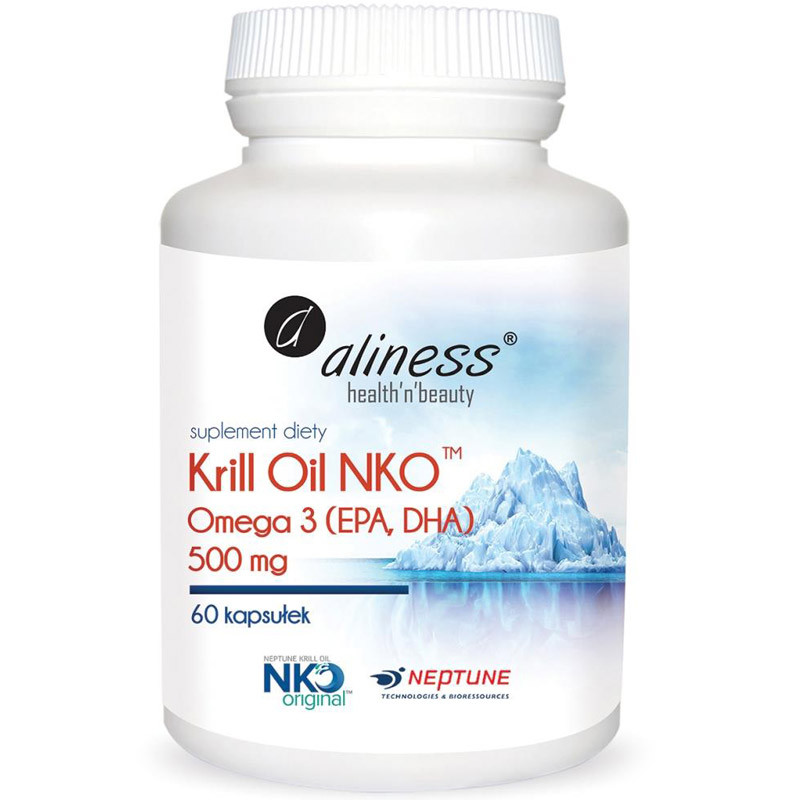 ALINESS Krill Oil NKO Omega 3 (EPA, DHA) 500mg 60caps