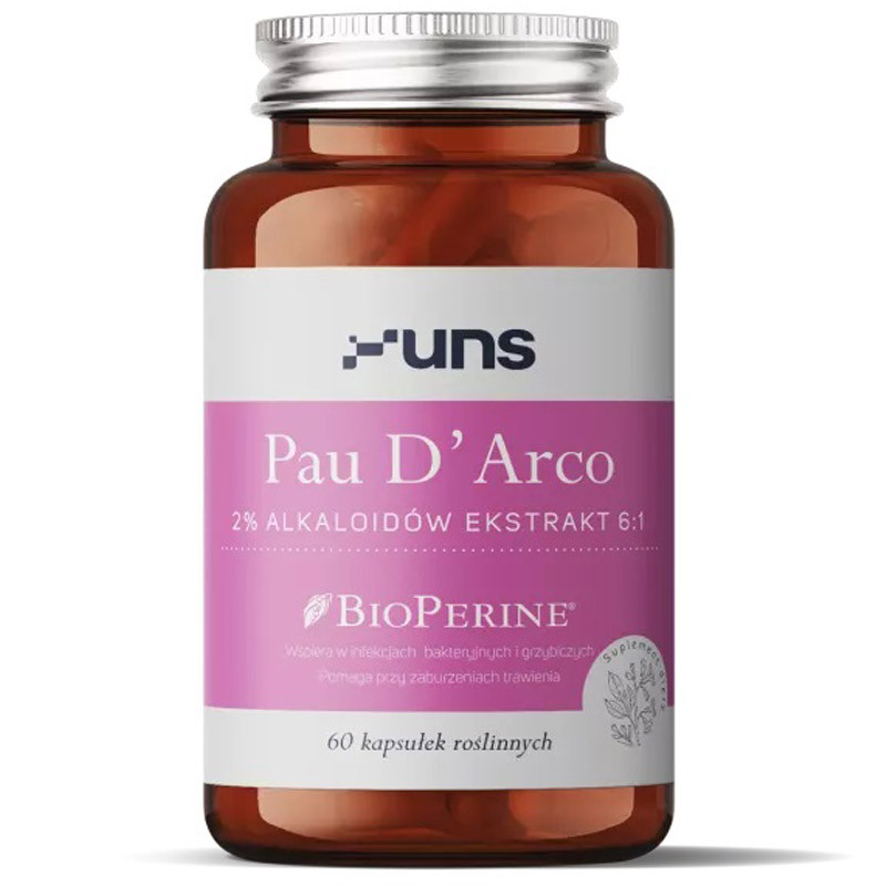 UNS Pau D'Arco 2% Alkaloidów Ekstrakt 6:1 60vegcaps