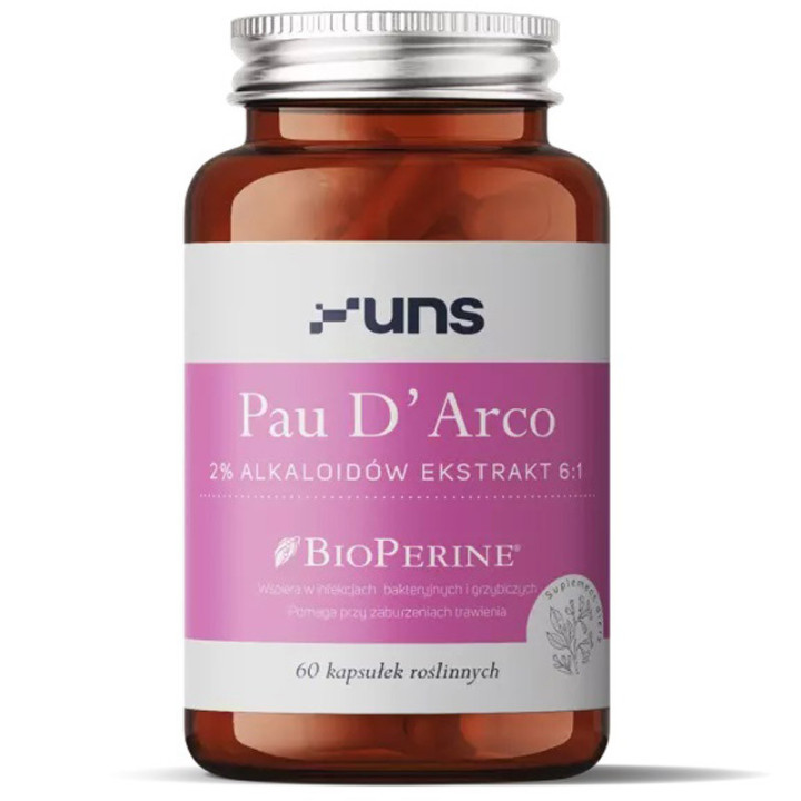 Pau D'Arco 60 kapsułek, UNS – świetne korzyści dla organizmu!