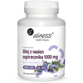 Olej z Nasion Ogórecznika 1000mg 60, Aliness – na stres oksydacyjny!