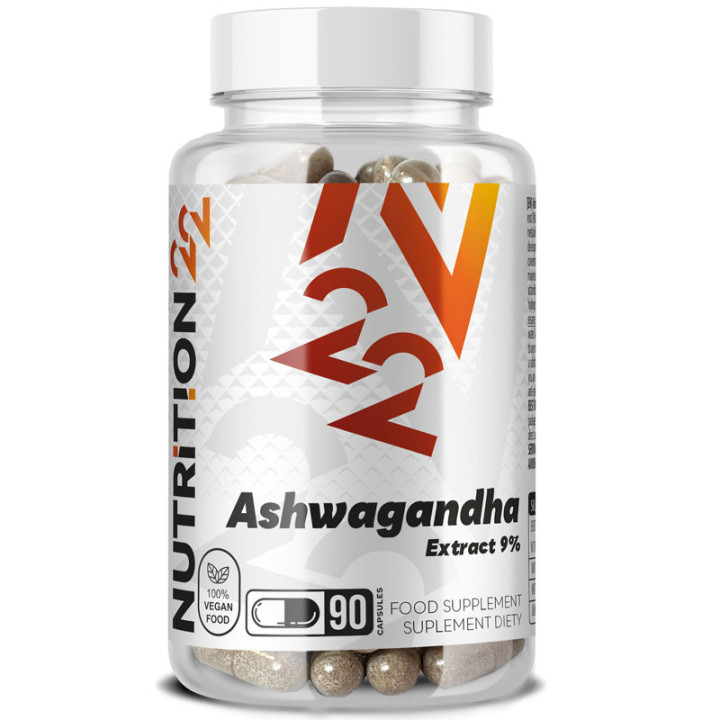 Ashwagandha Extract 9% 90c, Nutrition22 – liczne korzyści zdrowotne!