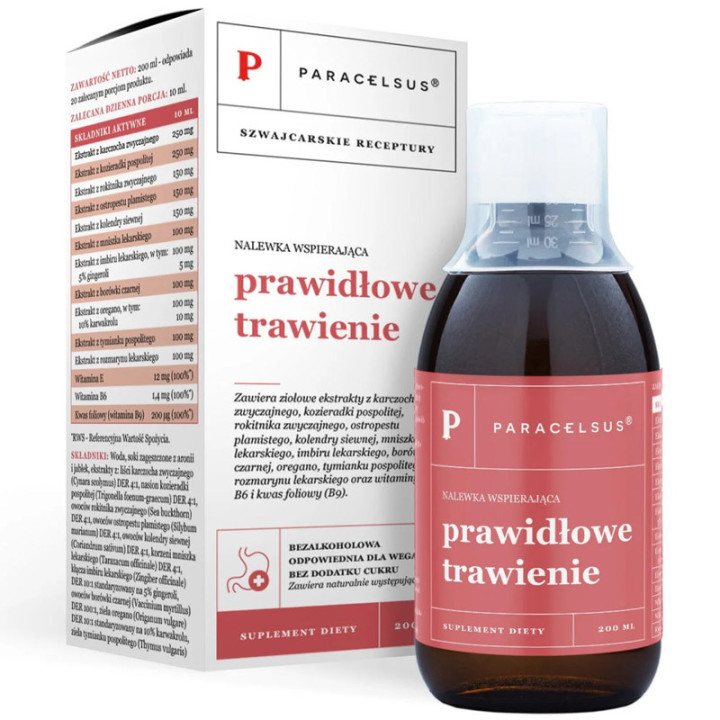 Nalewka Na Prawidłowe Trawienie 200ml, Paracelsus – wsparcie trawienia