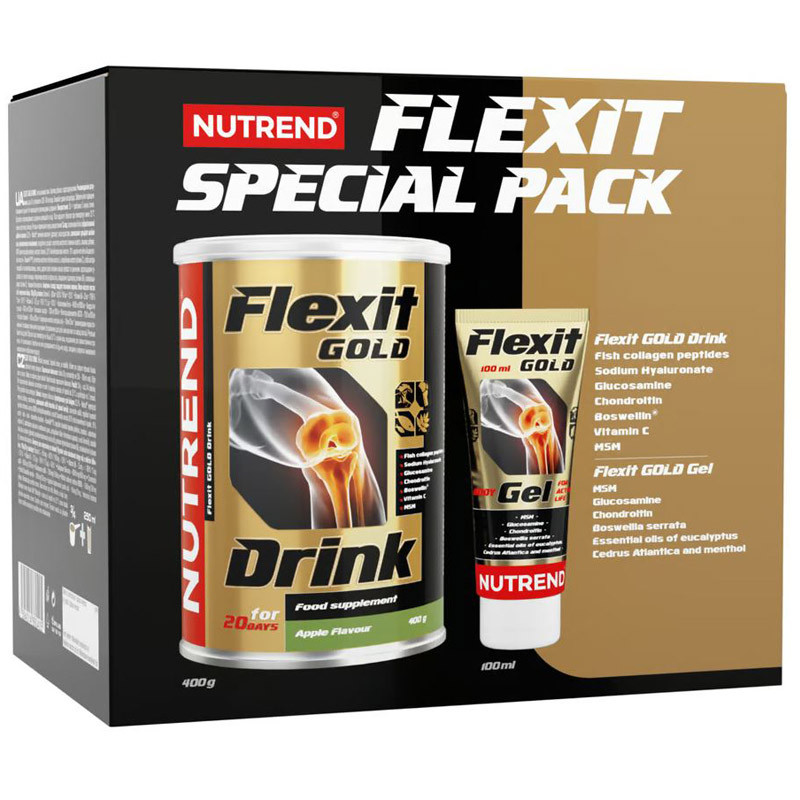 NUTREND Flexit Special Pack Zestaw Flexit Gold 400g+Flexit Gold Gel 100ml