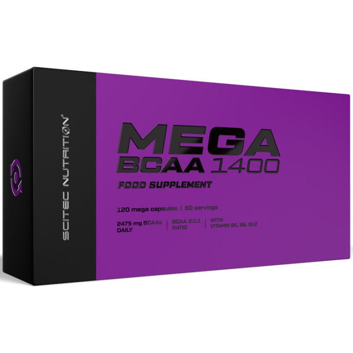 Mega BCAA 1400 120caps, Scitec – na optymalną rozbudowę mięśni!