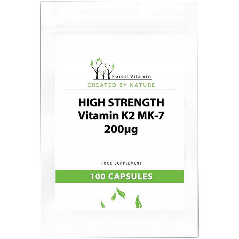 FOREST VITAMIN High Strength Vitamin K2 Mk-7 200ug 100caps