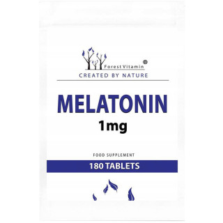 Melatonin 1mg 180 tabletek, Forest Vitamin – skuteczne wsparcie snu!