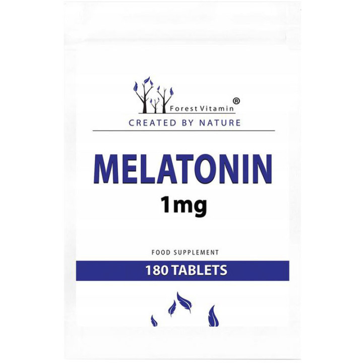 Melatonin 1mg 180 tabletek, Forest Vitamin – skuteczne wsparcie snu!