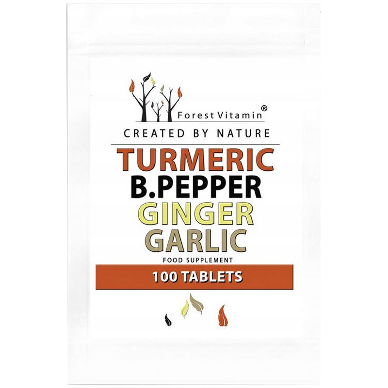 FOREST VITAMIN Turmeric B.Pepper Ginger Garlic 100tabs
