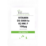 FOREST VITAMIN Vitamin D3 5000 IU K2 MK-7 100ug 250tabs