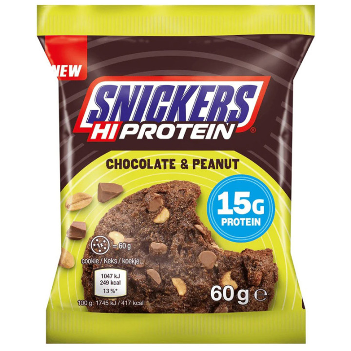 Hi Protein Cookie 60g, Snickers – pyszne ciasteczko białkowe!
