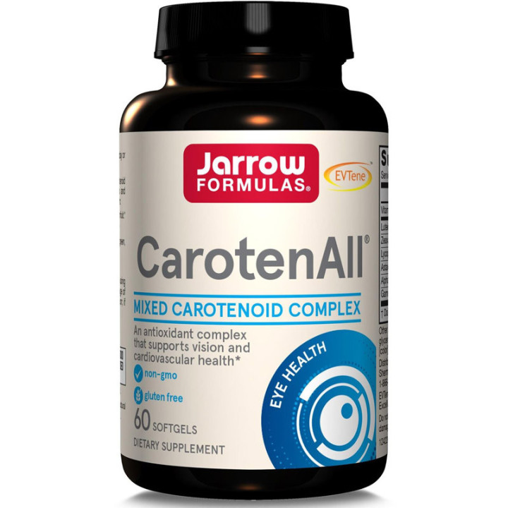 CarotenAll 60 kapsułek, Jarrow Formulas - dla zdrowia układu sercowo-naczyniowego i wzroku