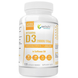 Witamina D3 2000IU In Safflower Oil 120c, Wish – Witamina D3 2000 IU!