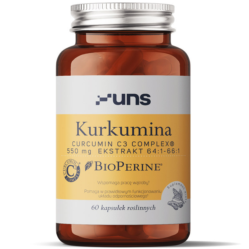 UNS Kurkumina 550mg Ekstrakt 64:1-66:1 60vegcaps