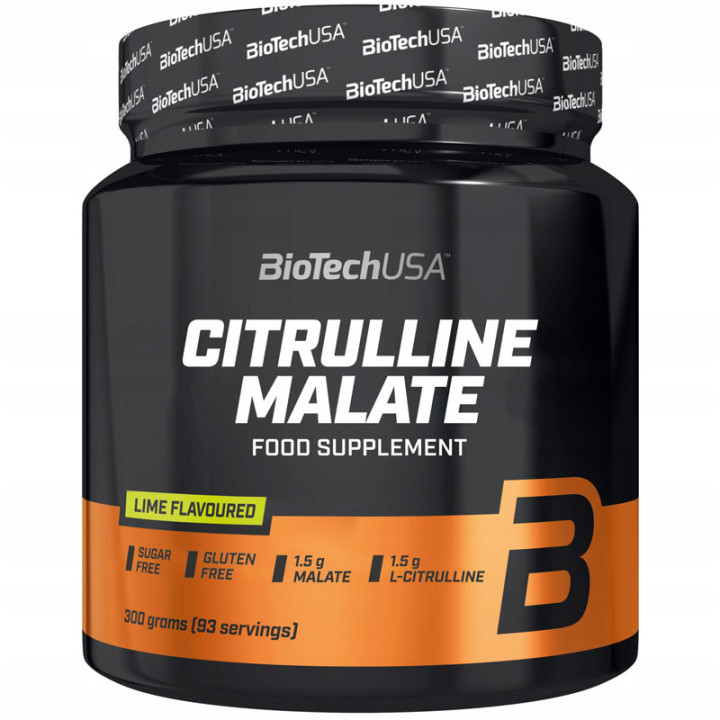 Citrulline Malate 300g, Biotech Usa – najwyższej jakości jabłczan cytruliny zapewniający maksymalną pompę mięśniową!