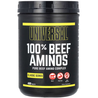 100% Beef Aminos 400 tablete, Universal – wspomaga procesy anaboliczne