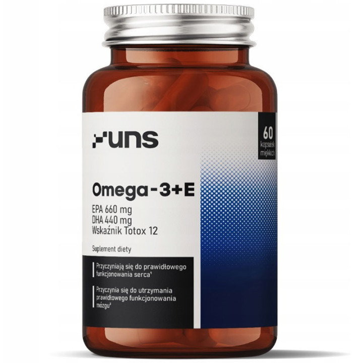 Omega-3+E 60 kapsułek, UNS – zadbaj o swoje zdrowie i serce!