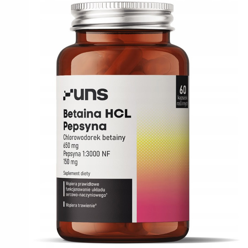 UNS Betaina HCL Pepsyna 60vegcaps