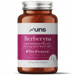 UNS Berberyna 500mg 98% Berberyna HCL Ekstrakt 60:1 60vegcaps