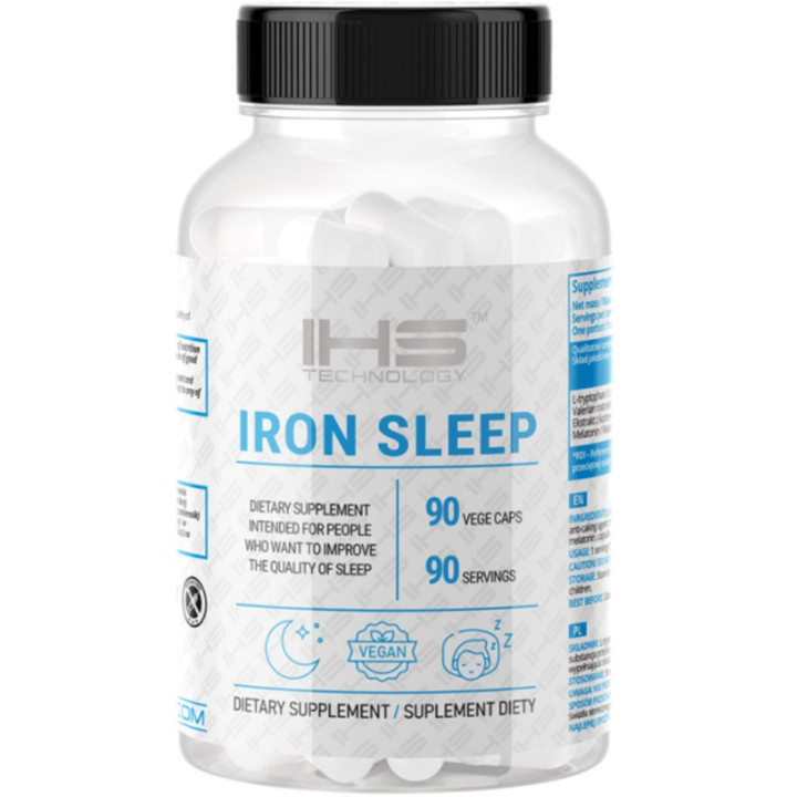 Iron Sleep 90 kapsułek wegańskich, IHS – wspiera regenerujący sen!