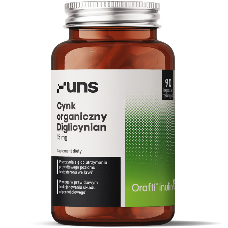 UNS Cynk Organiczny Diglicynian 15mg 90vegcaps