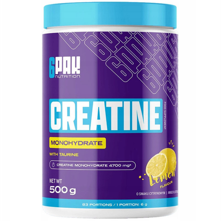 Creatine Monohydrate 500g, 6Pak Nutrition – rozbudowa masy mięsniowej!