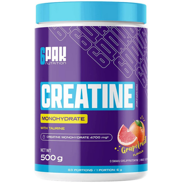 Creatine Monohydrate 500g, 6Pak Nutrition – rozbudowa masy mięsniowej!