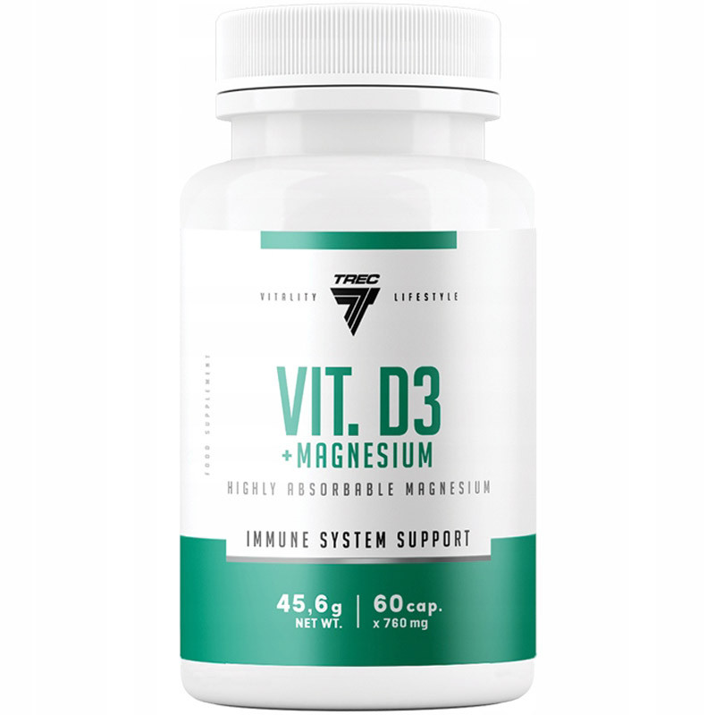 TREC Vit. D3+Magnesium 60caps