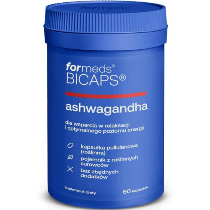 Bicaps Ashwagandha 60 kapsułek, ForMeds – naturalne wsparcie w stresie