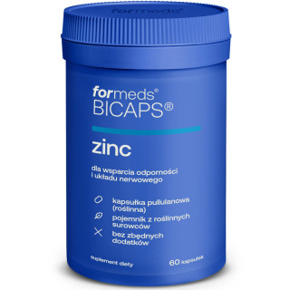 Bicaps Zinc 60 kapsułek, ForMeds - wysoka dawka cynku i miedzi!
