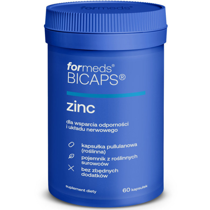 Bicaps Zinc 60 kapsułek, ForMeds - wysoka dawka cynku i miedzi!
