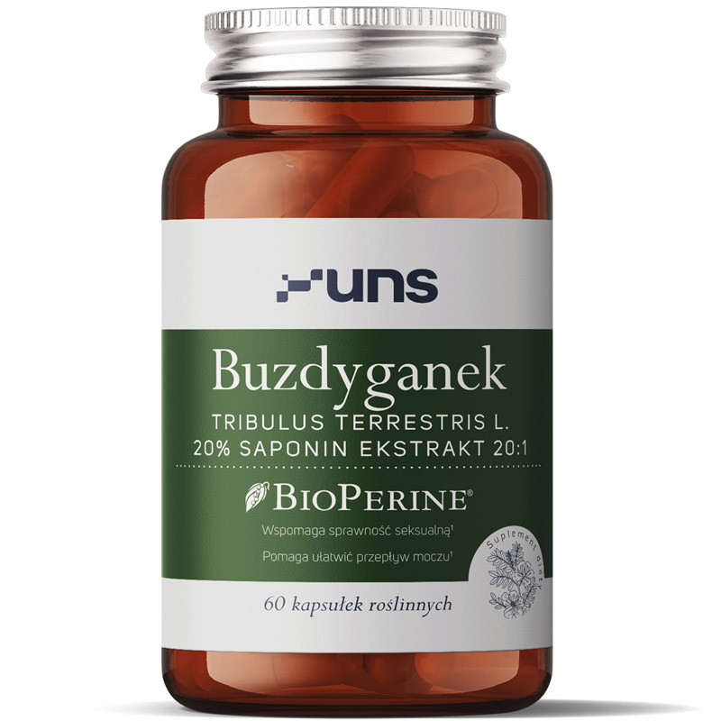 UNS Buzdyganek Tribulus Terrestris L. 20% Saponin Ekstrakt 20:1 60vegcaps