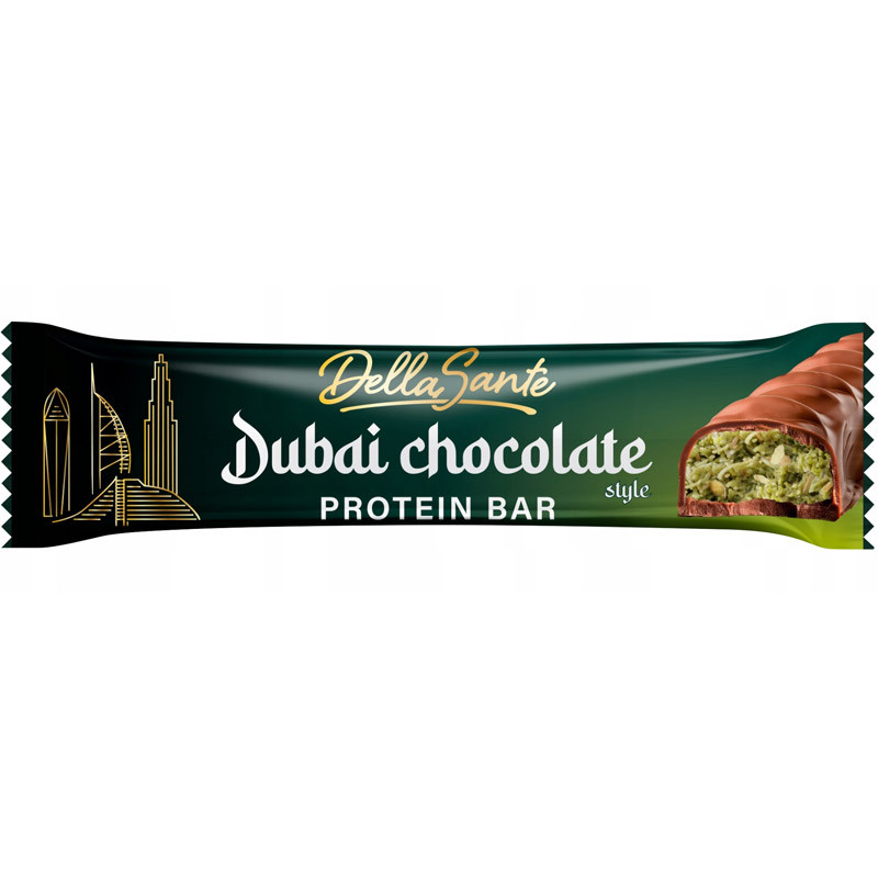 DELLA SANTE Dubai Chocolate Style Protein Bar 45g BATON BIAŁKOWY