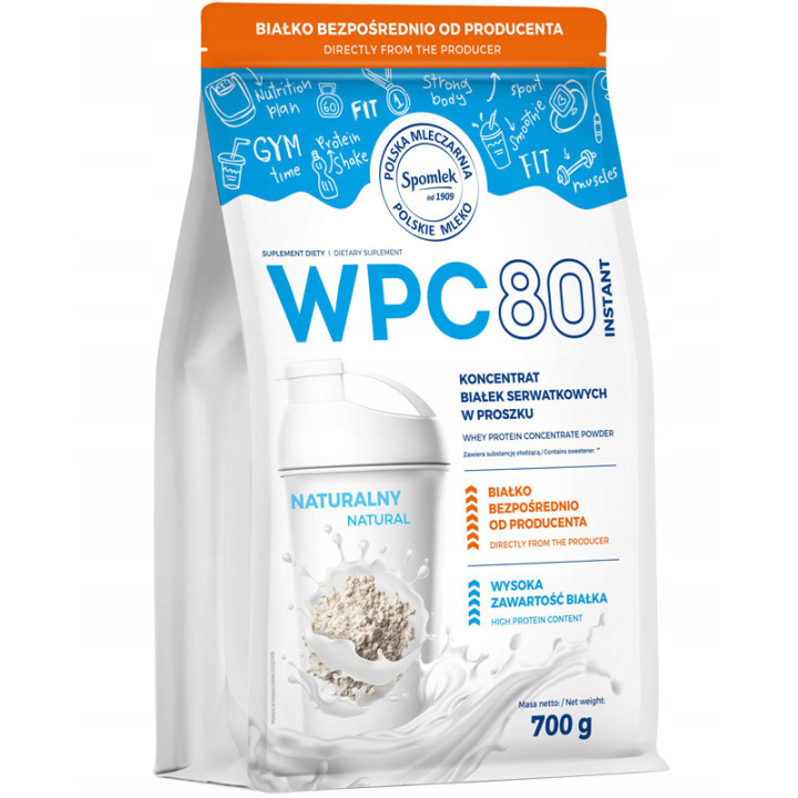 WPC 80 Instant 700g, Spomlek – wysokiej jakości koncentrat białka!