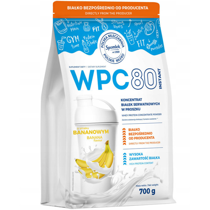 WPC 80 Instant 700g, Spomlek – wysokiej jakości koncentrat białka!