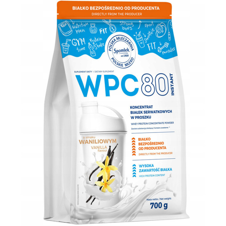 WPC 80 Instant 700g, Spomlek – wysokiej jakości koncentrat białka!
