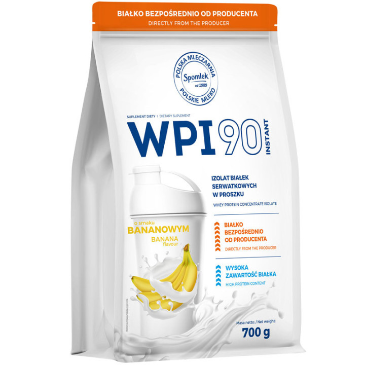WPI 90 Instant 700g,Spomlek – izolat białka serwatkowego klasy premium