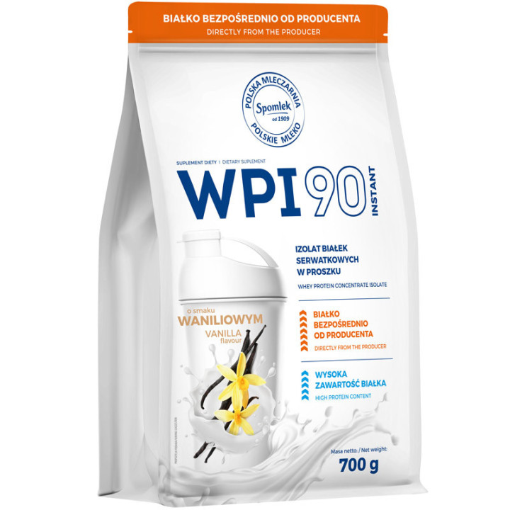 WPI 90 Instant 700g,Spomlek – izolat białka serwatkowego klasy premium