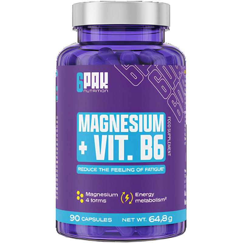 6PAK Nutrition Magnesium+Vit. B6 90caps