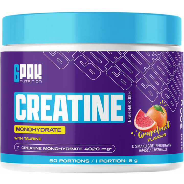 Creatine Monohydrate 300g, 6PAK Nutrition – moc, siła i wytrzymałość!