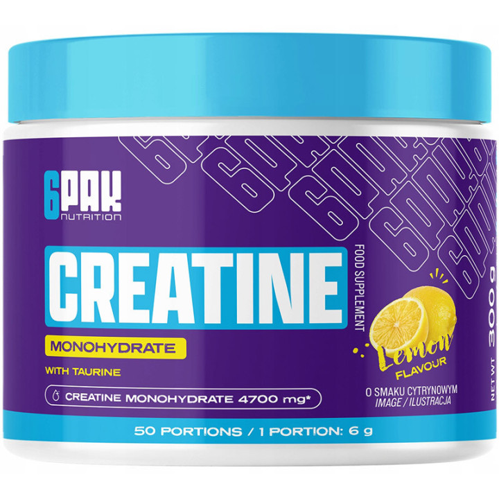 Creatine Monohydrate 300g, 6PAK Nutrition – moc, siła i wytrzymałość!