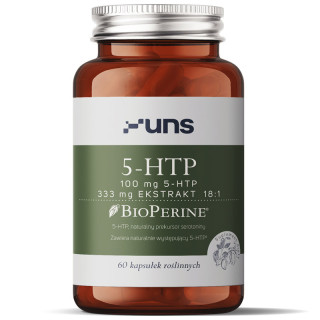 5-HTP 100mg 5-Htp 333mg Ekstrakt 18:1 60c, UNS - naturalne wsparcie dobrego nastroju!