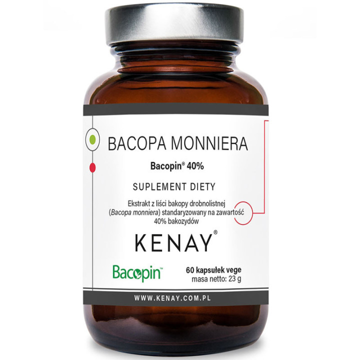 Bacopa Monniera Bacopin 40% 60, Kenay - wsparcie pamięci!