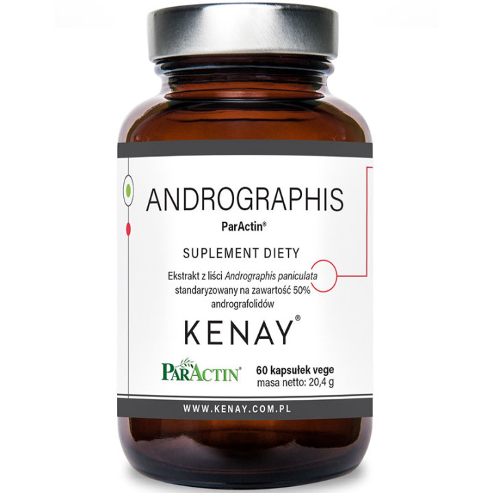 Andrographis ParActin 60 kapsułek wegańskich, Kenay – wspiera funkcjonowanie całego układu immunologicznego!