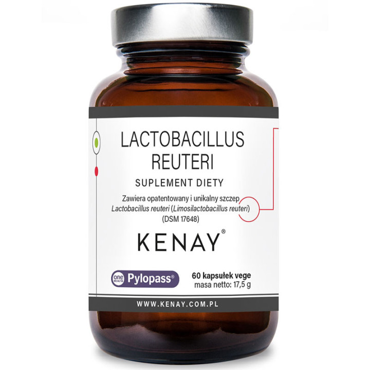 Lactobacillus Reuteri 60 kapsułek, Kenay – unikalny szczep bakterii!
