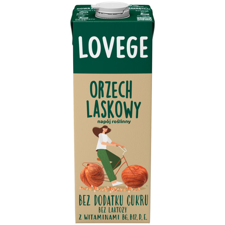 Lovege Napój Roślinny Orzech Laskowy 1000ml, Sante - napój roślinny!