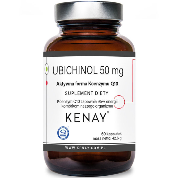 Ubichinol 50mg 60 kapsułek, Kenay – aktywna forma koenzymu Q10 wspierająca i regulująca pracę serca!