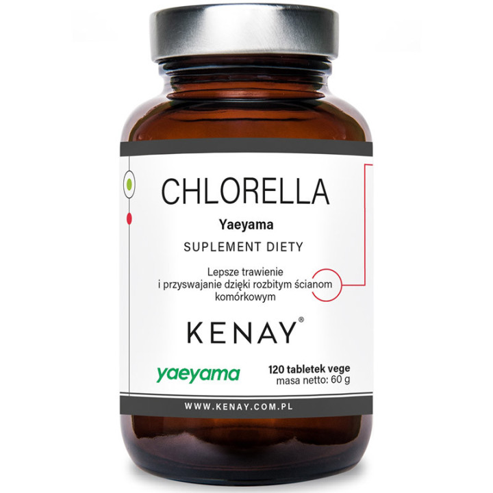 Chlorella Yaeyama 120 tabletek, Kenay – produkt zapewniający lepsze trawienie Twojego organizmu!