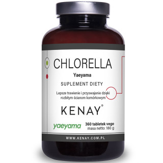 Chlorella Yaeyama 360 tabletek, Kenay – produkt zapewniający lepsze trawienie Twojego organizmu!